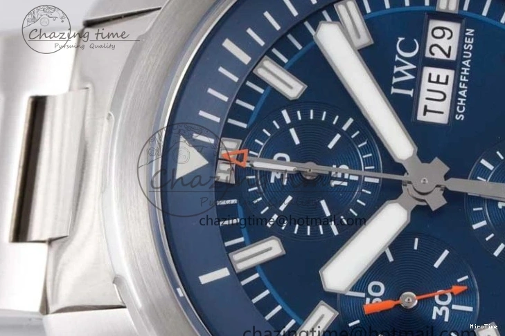 MIROTIME 1218 Aquatimer Chrono SS V6SF 1:1 Best Edition Blue Dial on SS Bracelet A Modern 7032